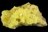 Lemon-Yellow Sulfur Crystals on Matrix - Bolivia #66292-2